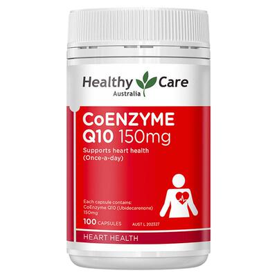 澳洲HealthyCare辅酶Q10软胶囊150mg高含量100粒大瓶装成人日常