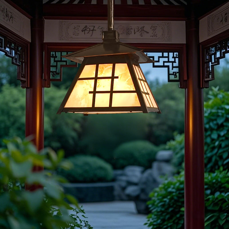 新款中式别墅户外庭院吊灯室外防水凉亭吊灯庭院灯过道阳台吸顶灯