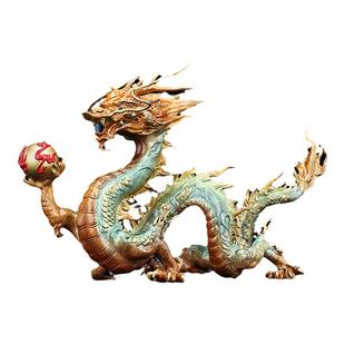 铜龙摆件黄铜祥龙青龙生肖龙吉祥物工艺品客厅办公室装饰开业礼物