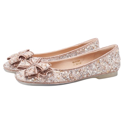 星期六低跟一脚蹬单鞋女春季款低跟水钻镶嵌浅口单鞋SSE1111241