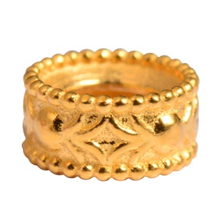 纯18k金珠子散珠古法金配件隔片珍珠diy黄金隔珠小金珠纯金隔垫