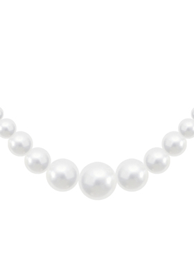 微笑渐变大小珍珠项链女2026新款爆款轻奢小众颈链正品官方旗舰店