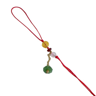 铜钱莲蓬链子手机挂件半成品 手工编织DIY手机挂绳钥匙扣饰品配件