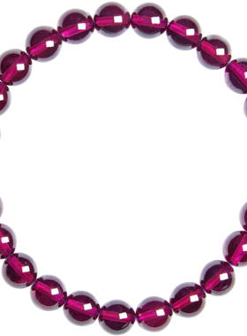 千翠坊天然枚红色手链女紫牙乌