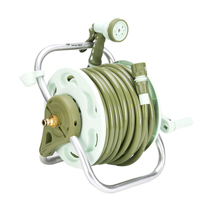 沃施铝合金花园水管车园艺浇花水管架户外家用洗车绕管收纳架套装