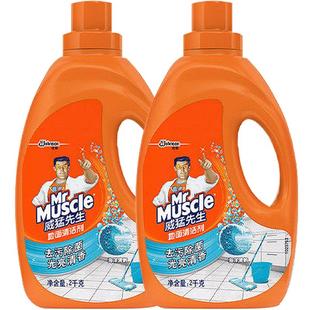 威猛先生地面清洁剂海洋清新2kg*2瓶瓷砖大理石木地板杀菌
