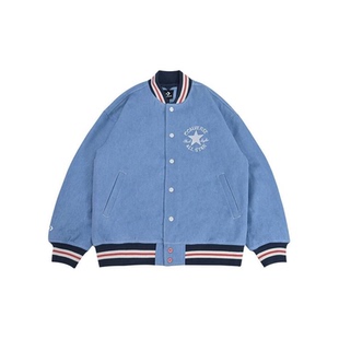 CONVERSE匡威男子龙年牛仔水洗感立领棒球服棉服外套10026807-A01