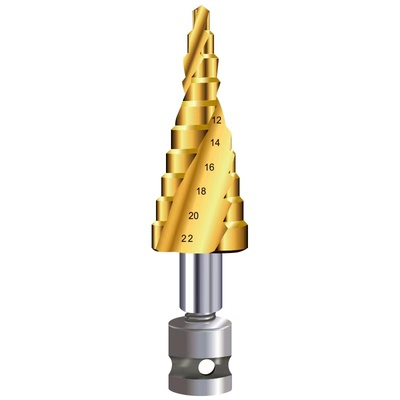 宝塔钻头电动扳手钻头木工开孔器风炮转换头阶梯钻头模板金属打孔