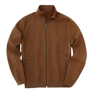 MrBu布先生拉链立领侧边口袋羊毛外套秋冬厚款毛衣开衫男BT12235