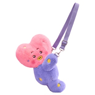 BT21防弹少年团旅行系列HUG ME斜挎包单肩包女毛绒玩偶收纳包袋