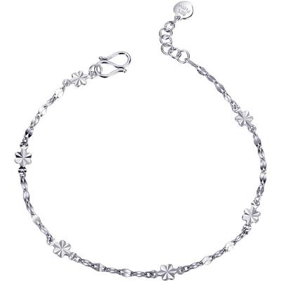 铂金手链Pt．Charm白金小花首饰