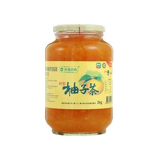 原装进口韩国农协蜂蜜柚子茶2kg大瓶装 经典罐装冲饮补充维C水果