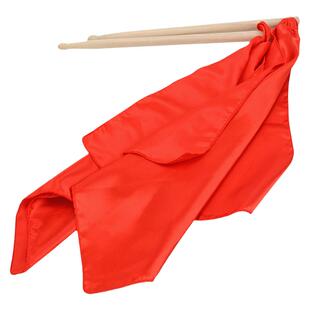 实木腰鼓棒25CM打孔32木质带绸子红绸成人儿童舞蹈表演鼓锤鼓槌子