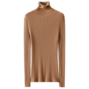 舒服到爆炸~精纺100%山羊绒衫女高领纯羊绒毛衣针织打底衫秋冬