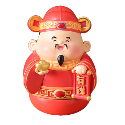 不倒翁财神解压治愈工位桌面摆件