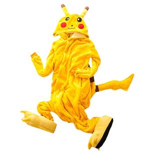 皮卡丘连体睡衣成人衣服动物服装冬季儿童大人情侣男女恐龙比卡丘