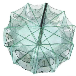 折叠虾笼网鱼笼捕鱼扇形网笼渔网地网抓鱼扑鱼黄鳝龙虾只进不出笼