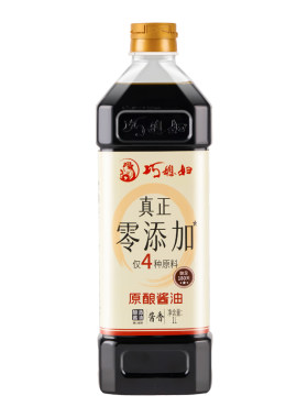 巧媳妇0添加原酿特级酱油1L装酿造生抽卤炖调味家用老抽黄豆料酒