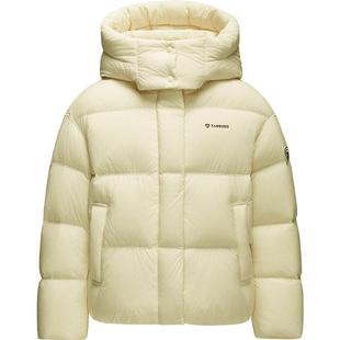 坦博尔童装儿童羽绒服短款2025新款可脱卸帽保暖面包服外套冬女童
