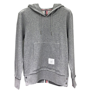 tb卫衣秋季新款灰色ins潮牌男女情侣款宽松织带四杠连帽套头外套