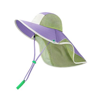 KK树真原纱儿童大帽檐防晒帽凉感