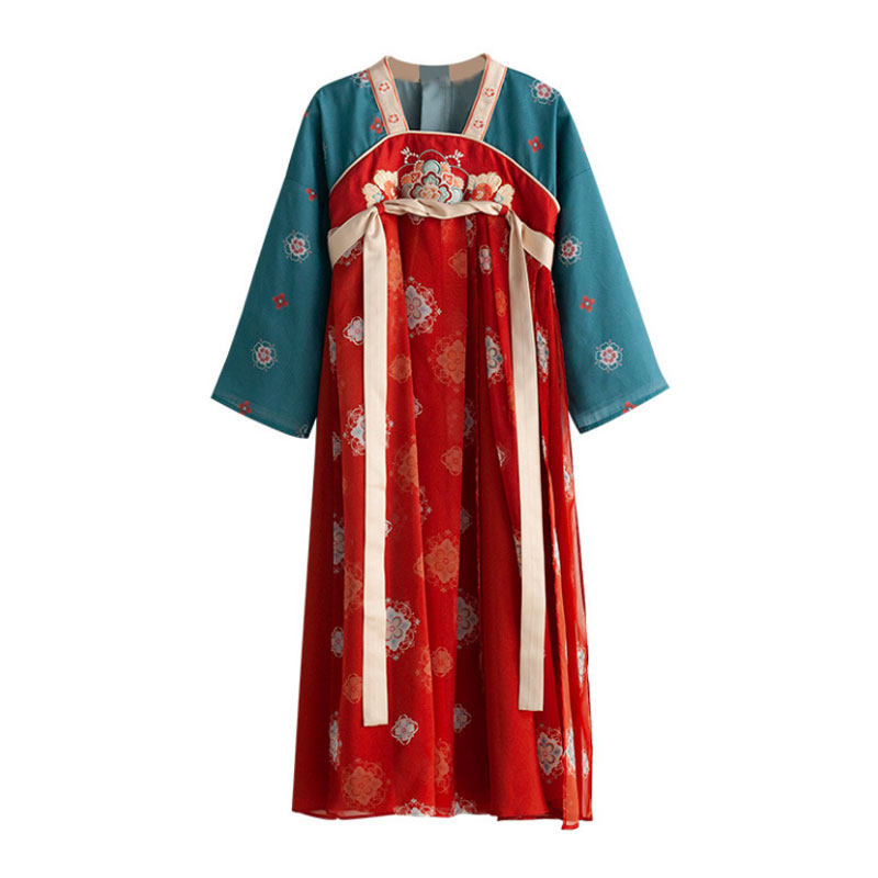 贝优可女童汉服襦裙春秋刺绣超仙