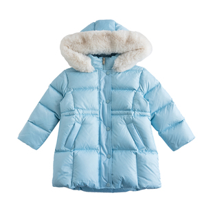 ILOVEJ韩国童装女童中长款羽绒服加厚保暖冬外套/JVWOU82