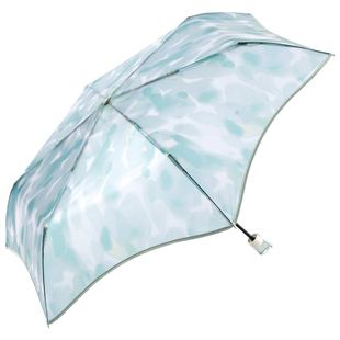 wpc透明雨伞手动超轻小巧便携三折伞透明印花高颜值折叠雨伞女生