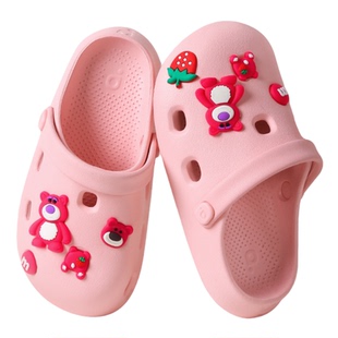 朴西洞洞鞋儿童防滑不臭脚户外穿EVA软底包头女童夏款凉拖鞋男童