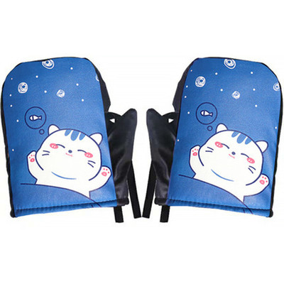 冬季电动车把套防风皮革骑行加厚