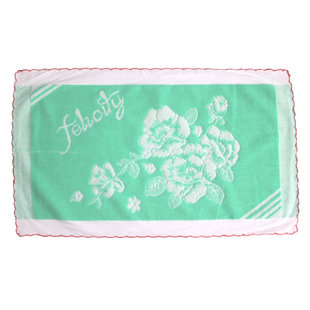 老式枕巾银丝月牙边腈纶老上海复古经典民族包头巾（80*48cm)