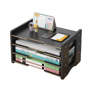 文件收纳盒桌面置物架加厚多层办公室用品文具大全资料架子夹柜档案整理书架立式横向文件栏分类框神器展示架