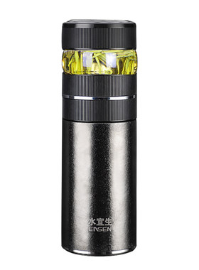 水宜生双层纯钛茶水分离杯礼盒装