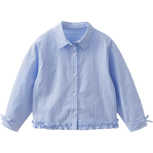 马克珍妮学院日记女童Miu系花边衬衫 儿童衬衣2026春装新款560193