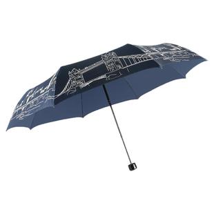 赛维纳手动印花折叠雨伞女三折伞抗风加固简约轻便户外伞结实