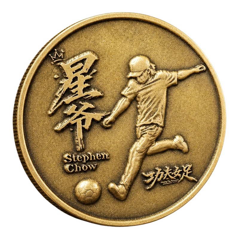 结婚周年黄铜定制纪念章摆件