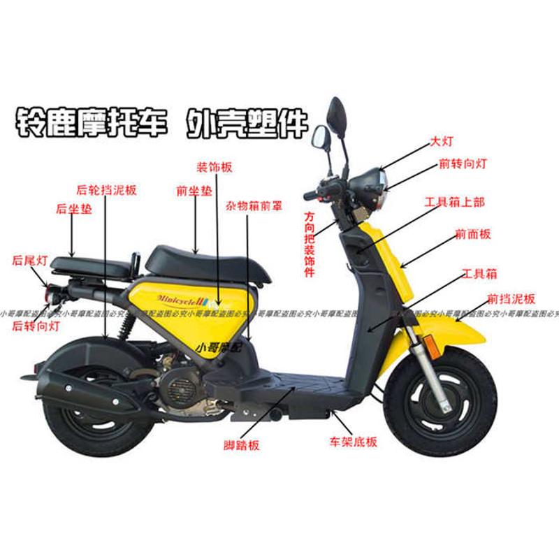 吉鹿摩托车外壳塑件改装配件玲珑烤漆件面板大灯挡泥板非轻骑原厂