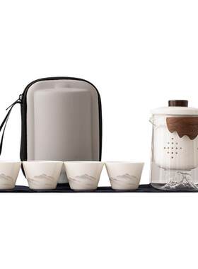 觅旅千里江山一壶四杯旅行茶具