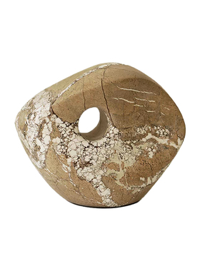 大理石装饰极简茶室穿孔摆件软装