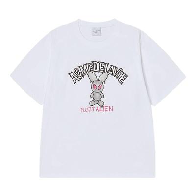 ADLV 2025春夏新款T恤外星人系列模糊宽松休闲圆领短袖T恤女男款