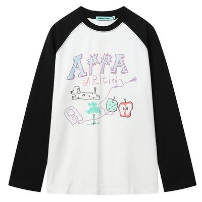 APPARITION 艺术插画印花 插肩袖长袖T恤 纯棉宽松透气 男女同款