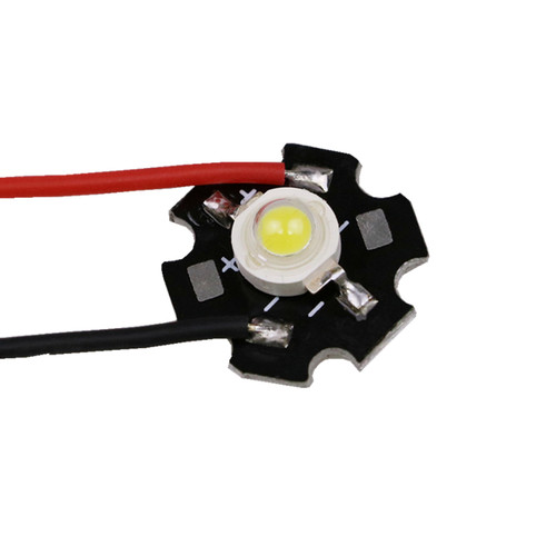 带线大功率led灯珠焊铝基板20mm灯芯16mm灯泡1w3w白光红绿蓝黄紫