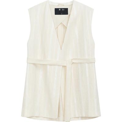 播 bo 商场同款高智通勤风v领西装马甲女夏季上衣BDR2MD2726