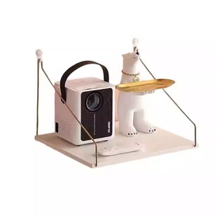 投影仪支架免打孔床头壁挂置物客厅墙收纳架子家用投影机托盘吊架