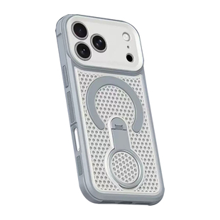 手机壳适用iPhone17ProMax苹果16pro新款蜂窝孔散热旋转指环扣支架保护套15男女14磨砂13防摔2晖气囊四角镂空
