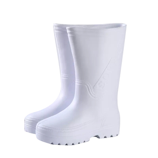 白色食品卫生靴防滑劳保雨鞋加棉保暖耐酸碱高筒靴水鞋工厂工作鞋