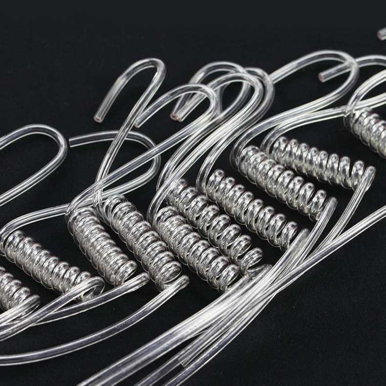 定制对讲机麦克风软管弹簧耳机保护气动聚氨酯软管管管管透明耳麦