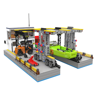 宇星模王旗舰店码头船只维修厂拼装积木玩具模型摆件男孩节日礼物