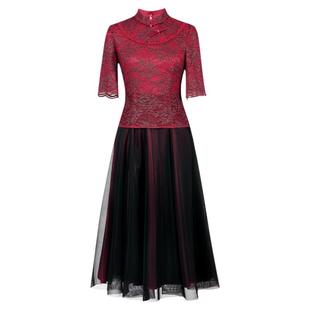 名兰世家原创婚礼妈妈礼服中式洋气宴会女儿出嫁婚宴喜婆婆连衣裙