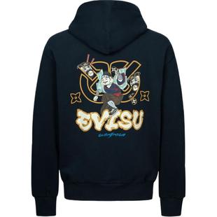 EVISU 福神男士智慧之轮印花连帽美式连帽长袖卫衣